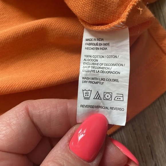 IZOD Mens Advantage Solid Performance Short Sleeve Polo Shirt Orange - Picture 7 of 7